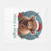 Couverture Polaire T-shirt indispensable à la vache de Highland (Devant (Horizontal))