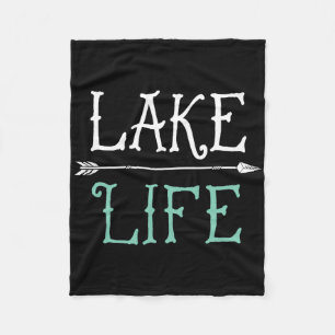 Couverture Polaire T-shirt Lake Life pêche voile drôle Ou