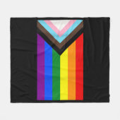 Couverture Polaire T-shirt LGBT Flag de la fierté de progrès (Devant (Horizontal))