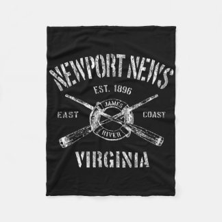 Couverture Polaire T-shirt Newport News Va Vintage Bateau Nautical