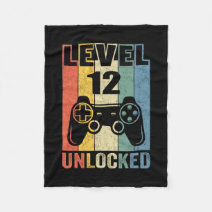 Couverture Polaire T-shirt Niveau 12 Débloqué Drôle de joueur vidéo 1
