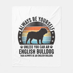 Couverture Polaire T-shirt pour amateur de chien Bouledogue anglais V