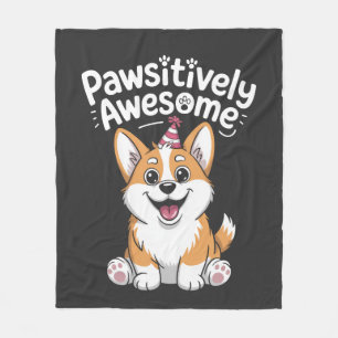 Couverture Polaire T-shirt pour chien d'anniversaire de Corgi absolum