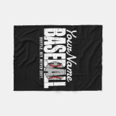 Couverture Polaire T Shirt Rétro Baseball Ajouter Nom Rayures Équipe (Devant (Horizontal))