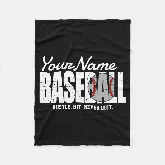 Couverture Polaire T Shirt Rétro Baseball Ajouter Nom Rayures Équipe (Devant)