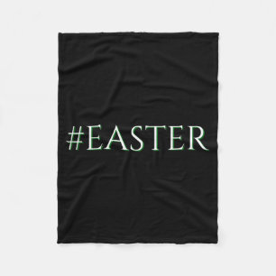 Couverture Polaire T-shirt vert design de Pâques moderne Hashtag de P