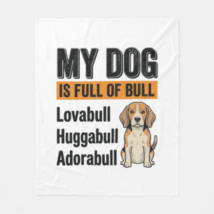 Couverture Polaire T-shirt vintage drôle Mon chien est plein de bluff