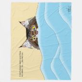 Couverture Polaire Tabby Chat Pékin Bleu Drôle (Devant)