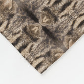 Couverture Polaire Tabby design d'art géométrique brun-fleur (Coin)