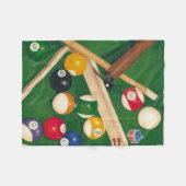 Couverture Polaire Table de billard Lifelike avec boules et craie (Devant (Horizontal))