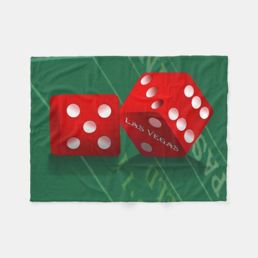 Couverture Polaire Table de craps avec dés Las Vegas (Devant (Horizontal))