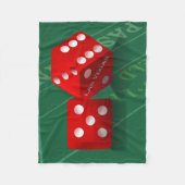 Couverture Polaire Table de craps avec dés Las Vegas (Devant)