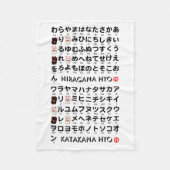 Couverture Polaire Table japonaise Hiragana & Katakana (Lucky cat) (Devant)
