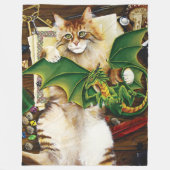 Couverture Polaire Table Top Jeu Dragon Chat (Devant)