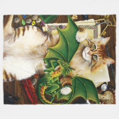 Couverture Polaire Table Top Jeu Dragon Chat (Devant (Horizontal))