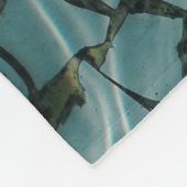 Couverture Polaire Tableau abstrait bleu et blanc (Coin)
