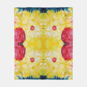 Couverture Polaire Tableau abstrait de l'explosion florale (Devant)