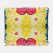 Couverture Polaire Tableau abstrait de l'explosion florale (Devant (Horizontal))