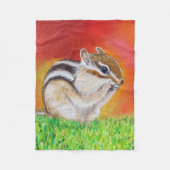 Couverture Polaire Tableau Chipmunk (Devant)