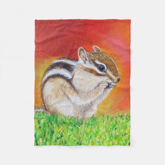 Couverture Polaire Tableau Chipmunk (Devant)