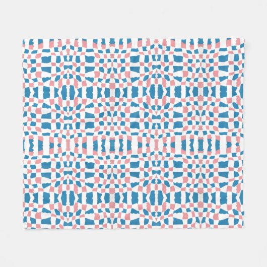 Couverture Polaire Tableau de contrôle bleu rose rétro Abstrait (Devant (Horizontal))