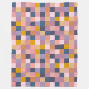 Couverture Polaire Tableau de contrôle rétro Géométrique Terre violet