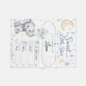 Couverture Polaire Tableau de naissance bébé personnalisable avec élé (Devant (Horizontal))