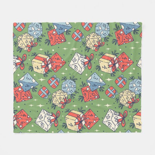 COUVERTURE POLAIRE TABLEAU DE NOËL JEU DICE MOTIF (Devant (Horizontal))