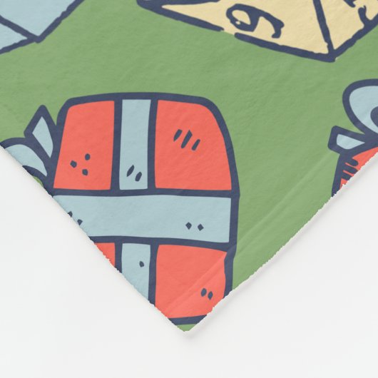 COUVERTURE POLAIRE TABLEAU DE NOËL JEU DICE MOTIF (Coin)