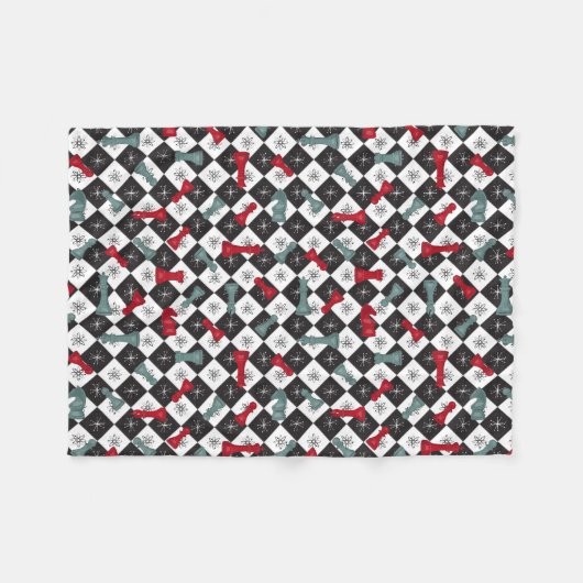 Couverture Polaire Tableau d'échecs rétro (Devant (Horizontal))