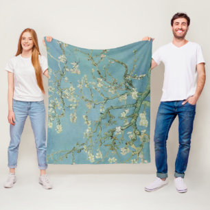 Couverture Polaire Tableau des fleurs d'amandes de Van Gogh