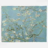 Couverture Polaire Tableau des fleurs d'amandes de Van Gogh (Devant (Horizontal))
