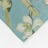 Couverture Polaire Tableau des fleurs d'amandes de Van Gogh (Coin)