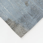 Couverture Polaire Tableau gris et bleu Abstrait (Coin)