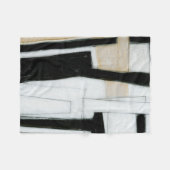 Couverture Polaire Tableau noir et blanc Abstrait (Devant (Horizontal))