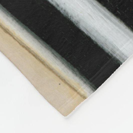 Couverture Polaire Tableau noir et blanc Abstrait (Coin)