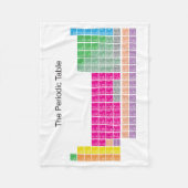 Couverture Polaire Tableau périodique complet coloré moderne (Devant)