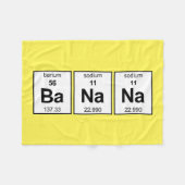 Couverture Polaire Tableau périodique de banane (Devant (Horizontal))