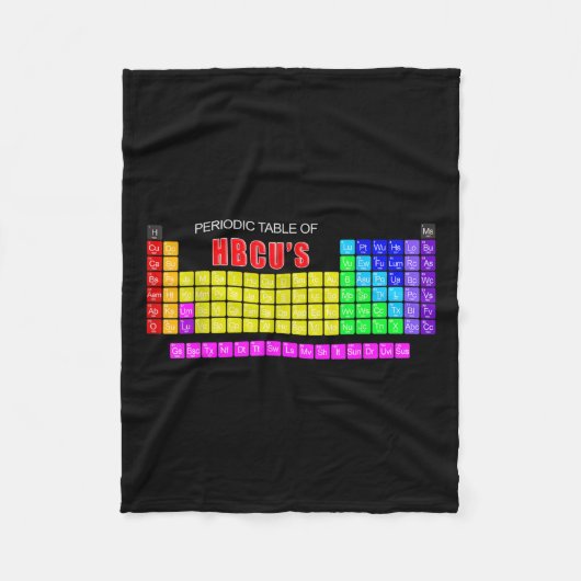 Couverture Polaire Tableau Périodique De Hbcus Blerd (Devant)