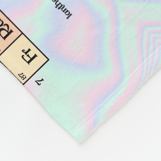 Couverture Polaire Tableau périodique des éléments, pastel iridescent (Coin)
