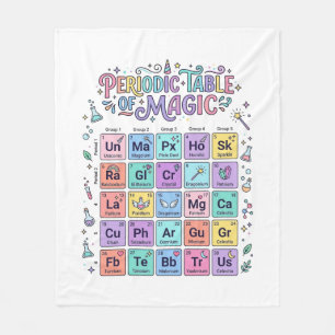 Couverture Polaire Tableau Périodique Licorne de Magie Cadeau Mignon
