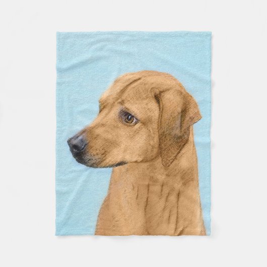 Couverture Polaire Tableau Rhodesian Ridgeback - Art Chien original (Devant)