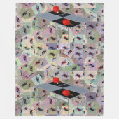 Couverture Polaire Tables Ping Pong Design Art Abstrait, (Devant)