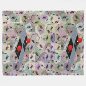 Couverture Polaire Tables Ping Pong Design Art Abstrait, (Devant (Horizontal))
