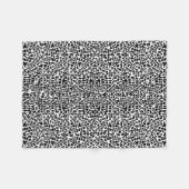 Couverture Polaire Taches noires et blanches à la mode d'animal (Devant (Horizontal))