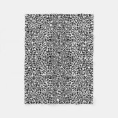 Couverture Polaire Taches noires et blanches à la mode d'animal (Devant)