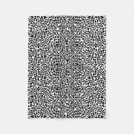 Couverture Polaire Taches noires et blanches à la mode d'animal (Devant)