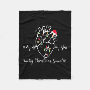 Couverture Polaire Tachy Christmas Sweater Anatomy Heart Cardiac Nurs
