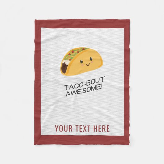 Couverture Polaire Taco-accès personnalisé par taco mignon de Kawaii (Devant)