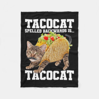 Couverture Polaire Taco Chat Écrit À L'Arrière Est Tacocat Mème Silly